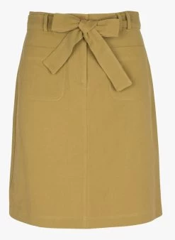 ANJOU - Korte Rok Van Biokatoen Met Hoge Taille | Groen -Chic Verkoop 4164944