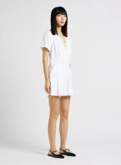 IRO LINNEAS - Playsuit Met V-hals En Kant | Wit -Chic Verkoop 4165226