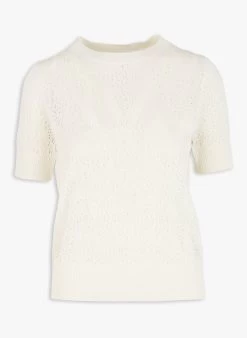 MILO - Top Van Linnenmix Met Ronde Hals | Wit -Chic Verkoop 4169394