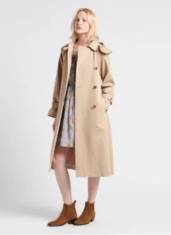 POZIA - Korte Rok Van Biologisch Katoen Met Print | Blauw -Chic Verkoop 4176037