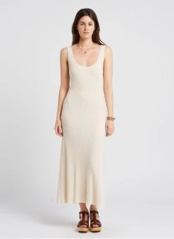 Sessun ROSALBA - Lange, Fijngebreide Trui-jurk | Wit