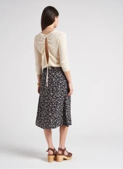 Sessun ROSENA - Halflange Rok Met Print | Blauw -Chic Verkoop 4179884