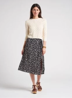 Sessun ROSENA - Halflange Rok Met Print | Blauw -Chic Verkoop 4179885