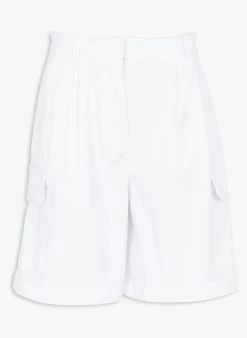 RANDY - Cargoshort Van Katoenmix Met Hoge Taille | Wit -Chic Verkoop 4181593