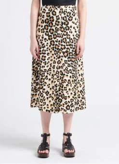 Whistles Lange Rok Met Luipaardprint | Bruin