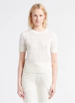 MILO - Top Van Linnenmix Met Ronde Hals | Wit