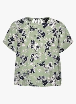 Vero Moda Curve MENNY - Top Met Ronde Hals En Print | Groen -Chic Verkoop 4184499