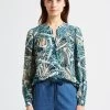 COLOTY - Top Met Tuniekhals En Print | Blauw -Chic Verkoop 4185005