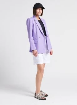 RANDY - Cargoshort Van Katoenmix Met Hoge Taille | Wit -Chic Verkoop 4186287