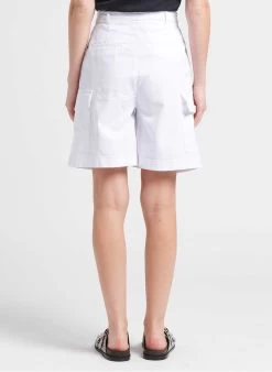 RANDY - Cargoshort Van Katoenmix Met Hoge Taille | Wit -Chic Verkoop 4186289