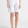 RANDY - Cargoshort Van Katoenmix Met Hoge Taille | Wit -Chic Verkoop 4186292
