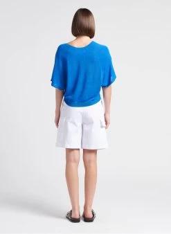 RANDY - Cargoshort Van Katoenmix Met Hoge Taille | Wit -Chic Verkoop 4186293