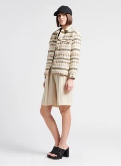 Samsoe Samsoe JULIA - Rechte Bermuda Met Plooien | Bruin -Chic Verkoop 4186324