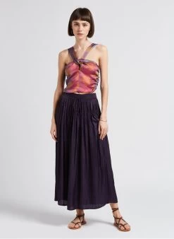 Sessun LE LEVANT - Korte Top Met Print | Violet -Chic Verkoop 4189708