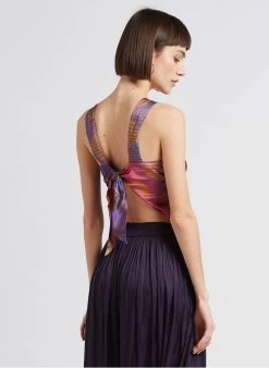 Sessun LE LEVANT - Korte Top Met Print | Violet -Chic Verkoop 4189709