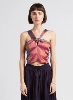 Sessun LE LEVANT - Korte Top Met Print | Violet -Chic Verkoop 4189711