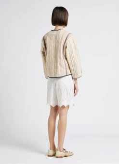 Sessun FEZZANO - Katoenen Bermuda Met Borduursel | Wit -Chic Verkoop 4209207