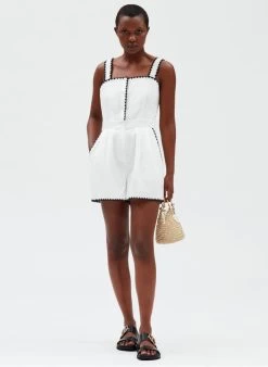 CLAUDIE PIERLOT JULIA - Katoenen Playsuit | Beige -Chic Verkoop 4211048