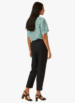 EVIKA - Ruimvallende Top Met Ronde Hals | Blauw -Chic Verkoop 4213034