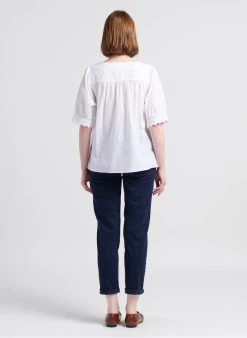 MAISON 123 THAMILA - Katoenen Top Met Vierkante Hals | Wit -Chic Verkoop 4217150