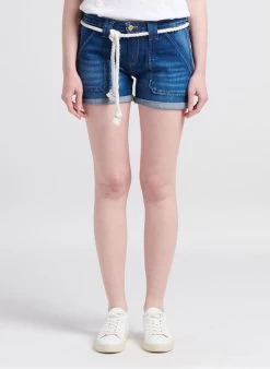 LE TEMPS DES CERISES BLOOM - Jeansshort Recht Model | Blauw