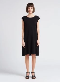 Pieces RAMMI - Jurk Met Ronde Hals En Rugdecolleté | Zwart