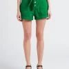LA PETITE ETOILE VIGGO - Ruimvallend Spijkershort Met Hoge Taille | Groen -Chic Verkoop 4217595