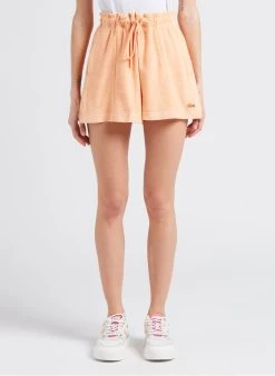 Lacoste Ruimvallend Short Van Joggingstof Van Gemengde Biokatoen | Oranje