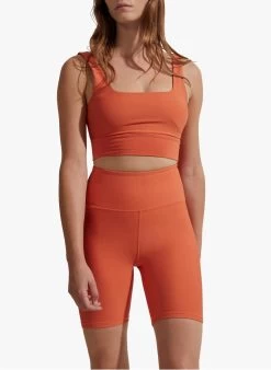 Varley LET'S MOVE 7 - Nauwsluitend Short Met Hoge Taille | Oranje