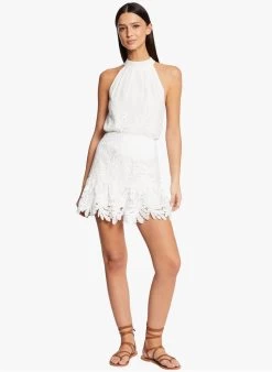 MORGAN OCHOU - Mouwloze, Katoenen Top Met Engels Kant | Wit -Chic Verkoop 4227318