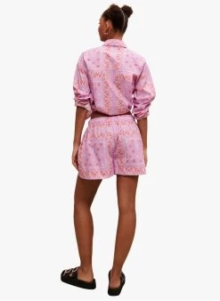 Maje IPANA - Katoenen Short Met Print | Roze -Chic Verkoop 4227363