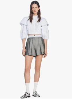 Sandro JAURES - Ruimvallend Short Van Gemengde Scheerwol | Grijs 9 Sandro JAURES - Ruimvallend Short Van Gemengde Scheerwol | Grijs -Chic Verkoop 4227440