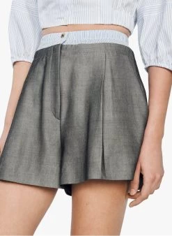 Sandro JAURES - Ruimvallend Short Van Gemengde Scheerwol | Grijs 11 Sandro JAURES - Ruimvallend Short Van Gemengde Scheerwol | Grijs -Chic Verkoop 4227441