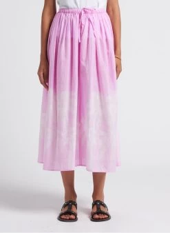 PALM - Lange, Katoenen Rok | Roze