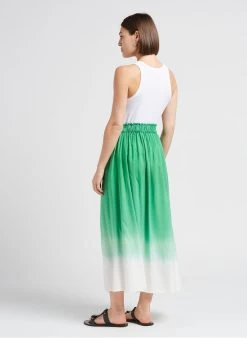LA PETITE ETOILE DARINA - Halflange Rok Met Tie-dyeprint | Groen -Chic Verkoop 4229932