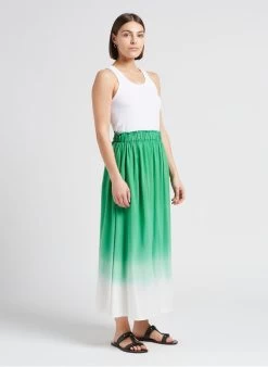 LA PETITE ETOILE DARINA - Halflange Rok Met Tie-dyeprint | Groen -Chic Verkoop 4229933