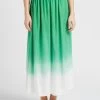 LA PETITE ETOILE DARINA - Halflange Rok Met Tie-dyeprint | Groen -Chic Verkoop 4229935