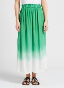 LA PETITE ETOILE DARINA - Halflange Rok Met Tie-dyeprint | Groen