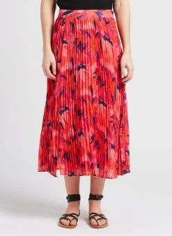 PRIMAEL - Halflange, Uitlopende Rok Met Print | Veelkleurig