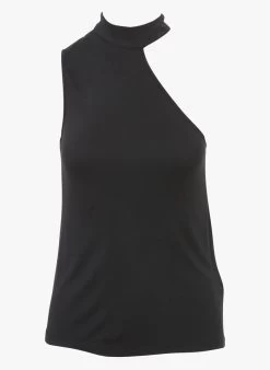 Ikks Asymmetrische Top Met Opstaande Kraag | Zwart -Chic Verkoop 4232363