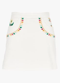 Korte Spijkerrok | Wit