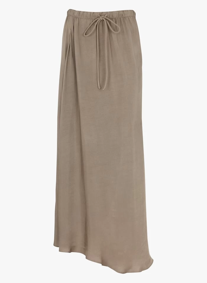 DARROW - Lange, Asymmetrische Rok | Bruin 5 DARROW - Lange, Asymmetrische Rok | Bruin - Afbeelding 3