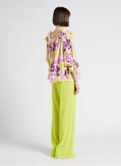 ESSENTIEL ANTWERP DINGE - Top Met Print En Blote Schouders | Geel -Chic Verkoop 4244748