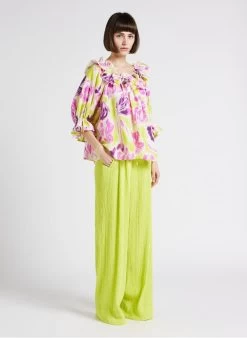 ESSENTIEL ANTWERP DINGE - Top Met Print En Blote Schouders | Geel -Chic Verkoop 4244749