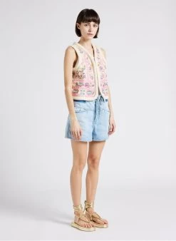 CLOSED Ruimvallend Spijkershort Van Biokatoen Met Hoge Taille | Blauw 10 CLOSED Ruimvallend Spijkershort Van Biokatoen Met Hoge Taille | Blauw -Chic Verkoop 4244798