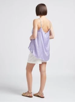 Please Short Met Hoge Taille Katoenblend | Beige -Chic Verkoop 4245409