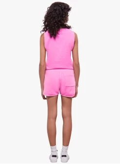 THE KOOPLES Korte Short Van Molton | Roze -Chic Verkoop 4246681