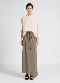 DARROW - Lange, Asymmetrische Rok | Bruin 14 DARROW - Lange, Asymmetrische Rok | Bruin -Chic Verkoop 4248286