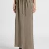 DARROW - Lange, Asymmetrische Rok | Bruin