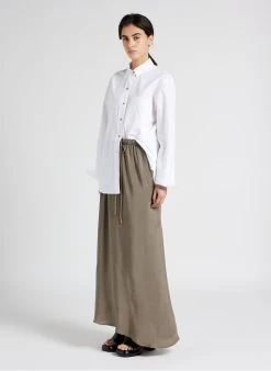 DARROW - Lange, Asymmetrische Rok | Bruin 16 DARROW - Lange, Asymmetrische Rok | Bruin -Chic Verkoop 4248293